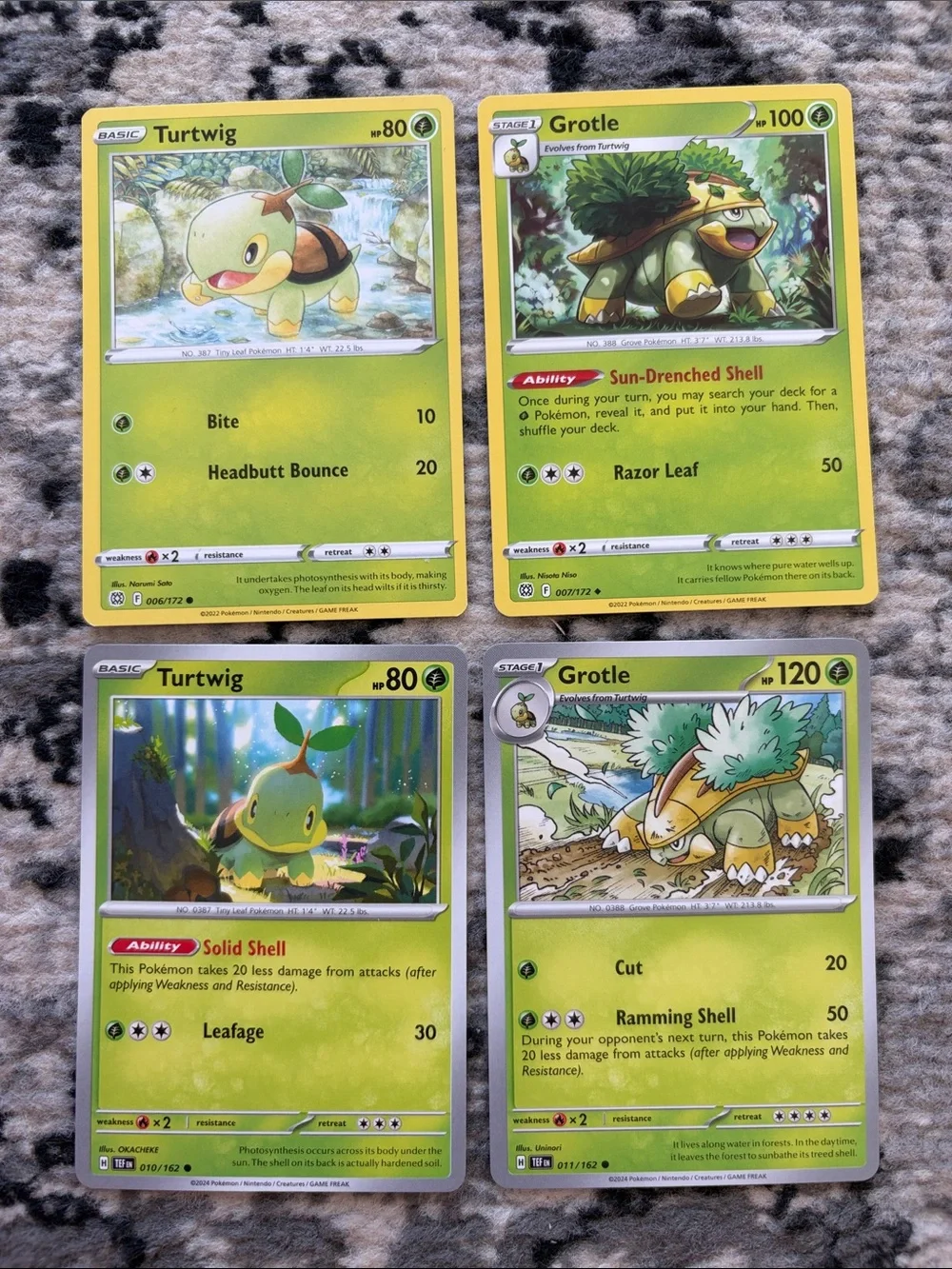 Turtwig & Grotle Evolution Line Lot | Brilliant Stars + Temporal Forces | ✨5/$25